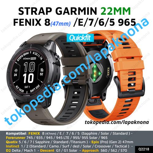 By Qubix - Leren bandje - Bruin - Compatible met Garmin Epix Gen 2 (47mm) / MARQ/Quatix 7/6/5 - Compatible Garmin bandje - Bandbreedte: 22mm
