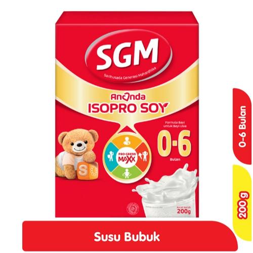 SGM Ananda ISOPRO SOY 0-6 Bulan Susu Formula Bayi Bubuk 200gram di Zea's  Baby Tokopedia
