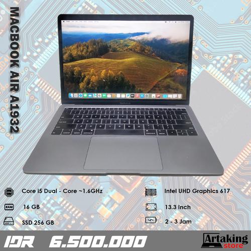 Macbook Air A1932 (2018) Core i5 Ram 16 GB SSD 256 GB di Artaking  Laptop Tokopedia