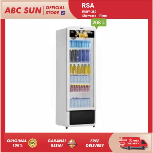 Promo RSA RUBY-280 Showcase 1 Pintu 280 Liter Display Cooler dengan No ...