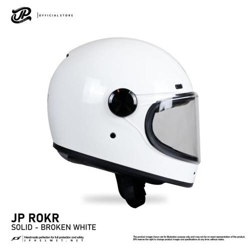 Jual Helm Fullface Retro JP Rokr Solid GorillaGreyDoff, XL