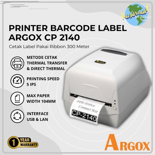 Promo BARCODE LABEL PRINTER ARGOX CP 2140 USB 203 Dpi - RIBBON 300M ...