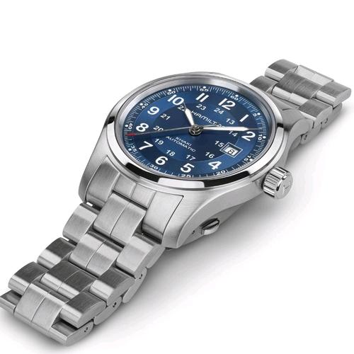 Jam Tangan Hamilton Khaki Field Blue Dial 42MM Automatic  Original Brand New di Watch Middle Brand Tokopedia