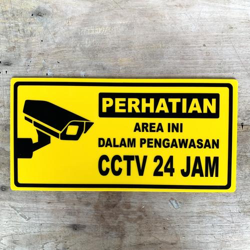 Jual Papan Penanda CCTV Akrilik / Sign CCTV Akrilik / Rambu CCTV ...