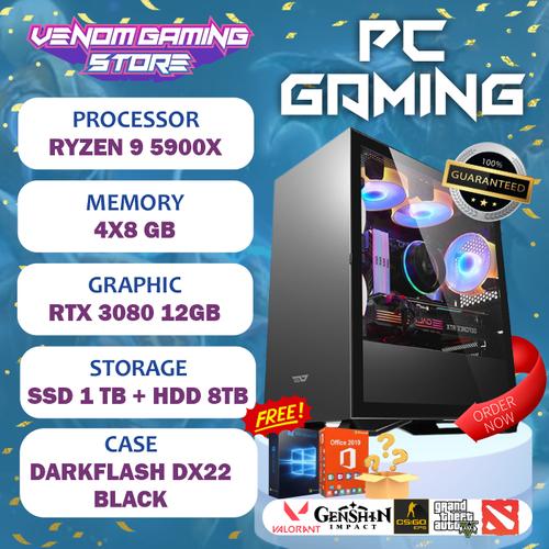 Jual Pc High End Ryzen 5900X RTX 3080 12GB 16GB RAM NVME