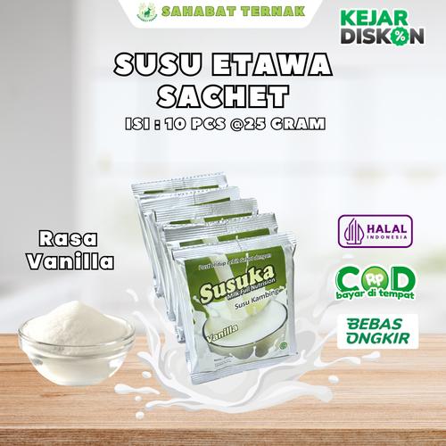 Gambar SUSU KAMBING BUBUK SUSUKA SACHET RASA VANILA dari Sahabatternak undefined Tokopedia