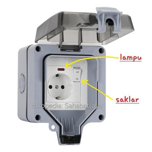 Jual Stop Kontak Saklar Lampu Indikator IP66 Waterproof Outdoor Wall ...