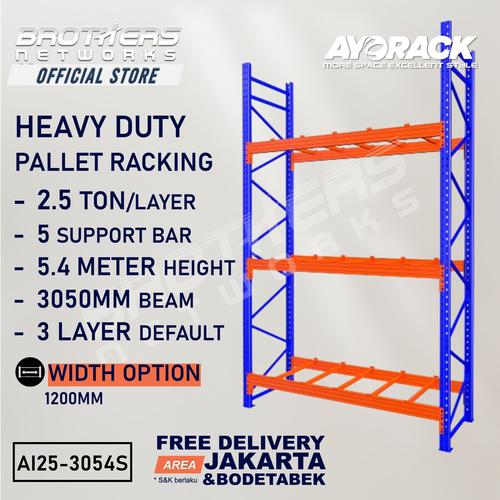 Promo RAK PALET 2.5 TON AYORACK AI25-3054S W12 TINGGI 5.4 METER - RACK ...