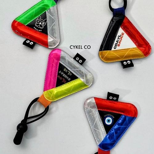 Jual gravlsauce multicolor reflective triangle bike reflector assorted ...