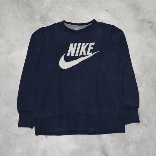 Jual Sweater crewneck Nike big swoosh Navy bekas Kota Pematang
