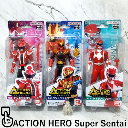 Jual ACTION HERO [01 Gozyu Wolf • 02 Don Momotaro • 03 Tyranno Kyouryu ...
