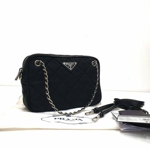 Jual Ready Prada Tessuto Impuntu Nylon Quilted Black SHW Small