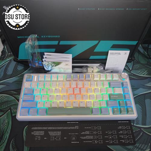 Jual AULA F75 Gasket Mechanical Keyboard 3 Mode Connection RGB - Spruce ...