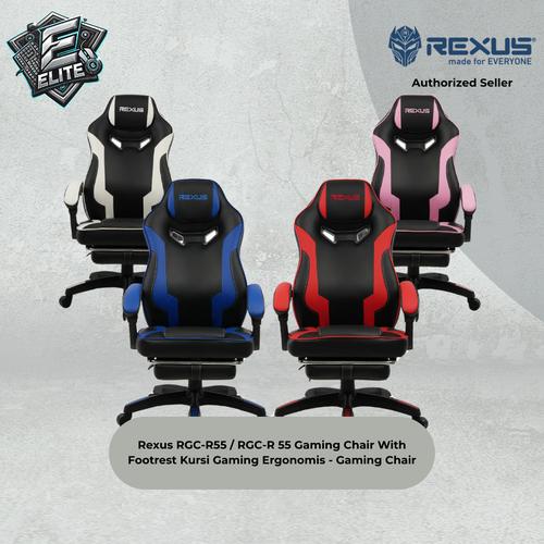 Promo Rexus RGC-R55 RGC-R 55 Gaming Chair With Footrest Kursi