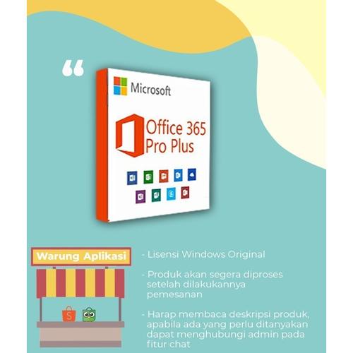 Jual MICROSOFT OFFICE 365 PRO PLUS ORIGINAL LICENSE LIFETIME PERMANENT