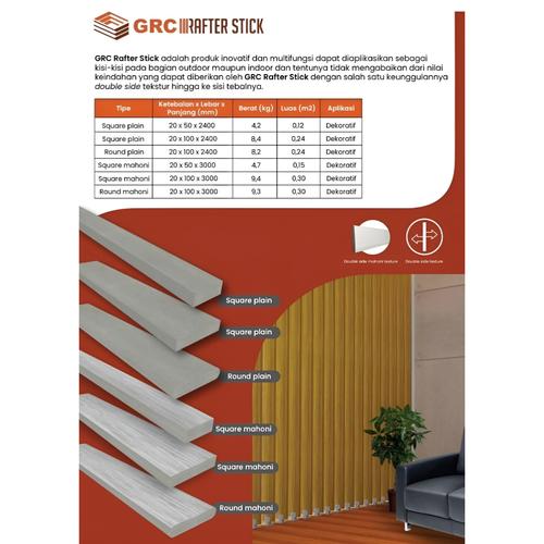 Jual GRC Rafter Stick 5*300cm - Round Mahoni - Jakarta Selatan - Q ...