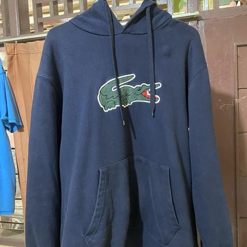 Hoodie lacoste big logo navy di Westjak_secondbrand Tokopedia