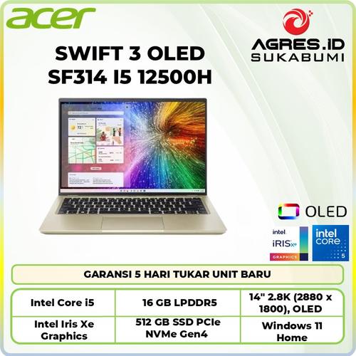 Promo Acer Swift OLED SF314 i5 12500H 16GB 512GB SSD W11+OHS