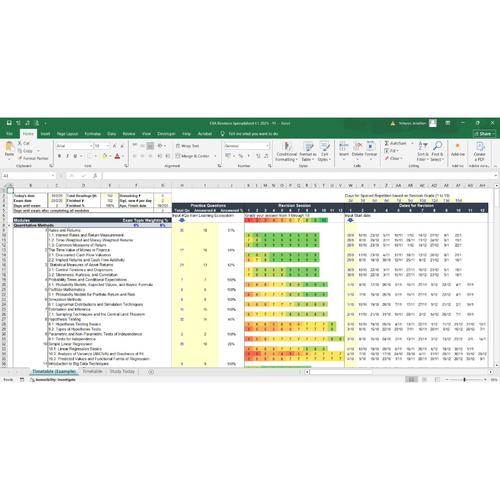 Jual CFA Level 1 2025 Study Tracker Excel file (.xlsx) - Excel file(DVD ...