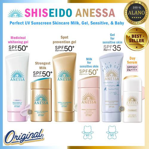Shiseido Anessa Perfect UV Sunscreen Skincare Milk Original Japan Mild  Gel di Alanostore Tokopedia