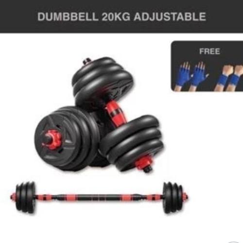 Jual DUMBLE SET 20 KG ADJUSTABLE BISA DIATUR BARBELL ATAU DUMBBELL