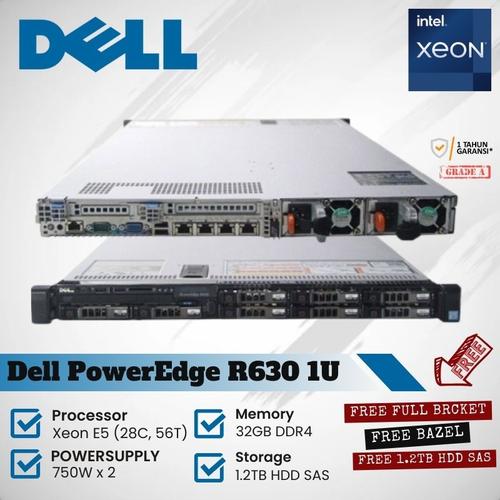 Jual Server Dell R630 1U Xeon 2x E5-2680 128GB DDR4 1.2TB HDD SAS ...