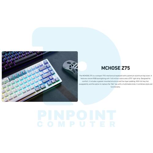 Pinpoint Computer Cell Blue Jual MCHOSE Z75 Metal Top Cover Mechanical Gaming Keyboard - Black HS ...