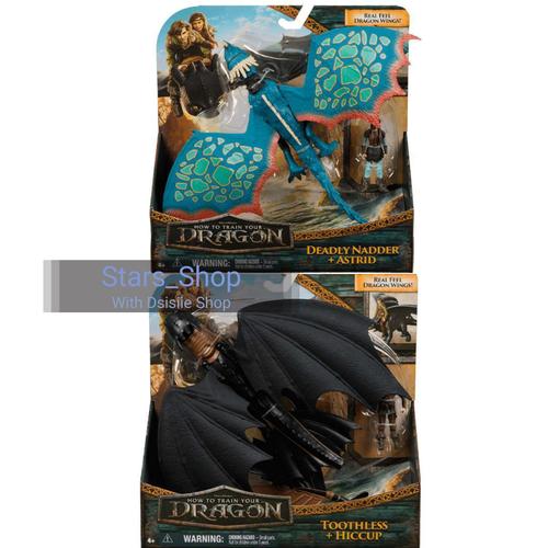 Jual How To Train Your Dragon Toothless + Hiccup & Deadly Nadder ...