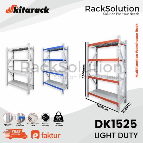 Promo KITARACK Rak Gudang Besi 200KG / Layer Panjang 1.5M Tinggi 2.5M ...