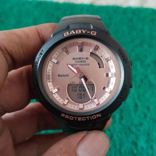 Jual jam casio babyG step tracker kaca mulus no baret2 bs connect