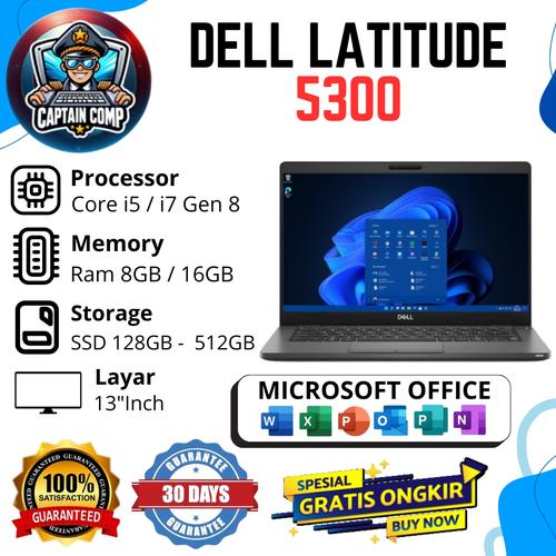 Jual Laptop Dell Latitude 5300 Core i5 i7 Gen Ram 8GB 16GB