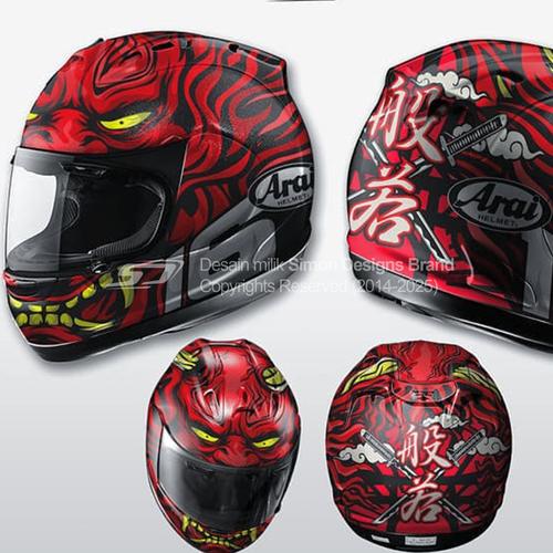 Jual Desain Grafis Airbrush Sticker Helm Helem Helmet Arai