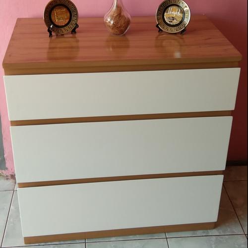 Gambar Lemari Laci Kayu 3 Susun - Drawer CONI3 Series - Cokelat dari AZ-AL FURNITURE Kab. Bandung Tokopedia