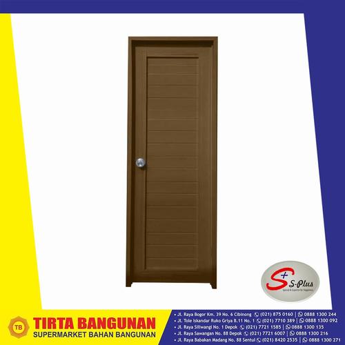 Gambar SPLUS PINTU UPVC PINTU KAMAR MANDI 70 X 195 CM FELICE F2 COKLAT - kanan dari Tirta Bangunan Kota Depok Tokopedia