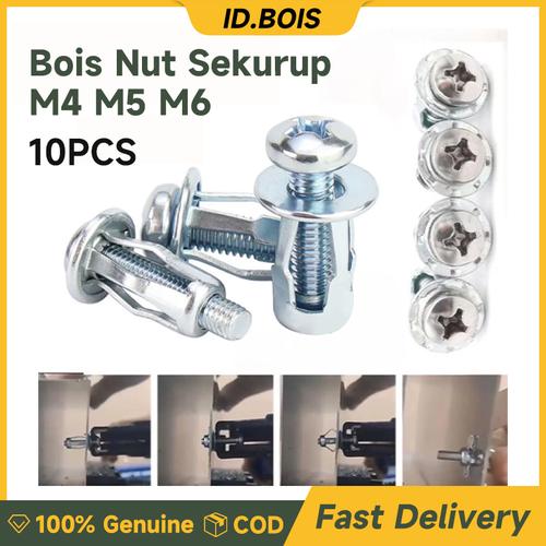 Promo ID.BOIS 10 Pcs Sekrup Jack Nut / Rivet Plat Metal Sekrup M4 / M5 ...