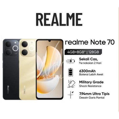 realme Note 70 4GB+8GB* 64/128GB Baterai 6300mAh Tahan 2 Har - Shop |