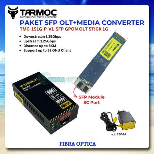 Jual Paket Tarmoc SFP GPON OLT Stick + Media Converter 1 SFP 1 LAN ...