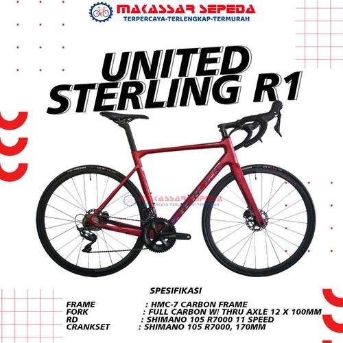 Jual SEPEDA BALAP UNITED STERLING R1 CARBON 22 SPEED DISCBRAKE