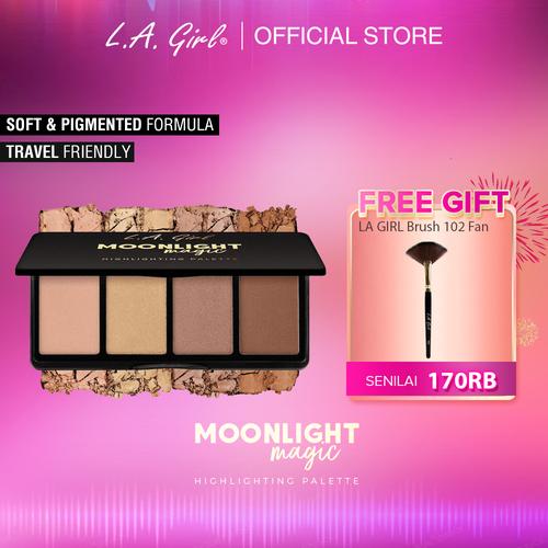 L.A. GIRL Fanatic Moonlight Magic Highlighter Palette – Leuchtendes Highlight Für Wangen & Gesicht