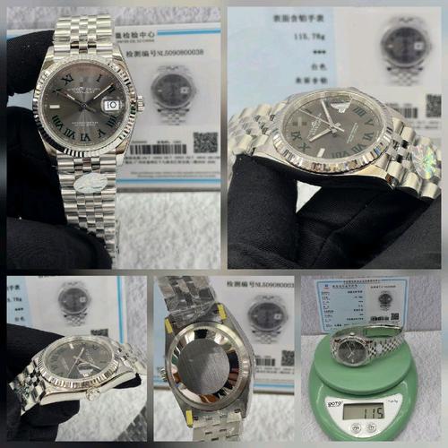Jual II RLX DATEJUST 36 36MM GREY GREEN WIMBLEDON ROMAN