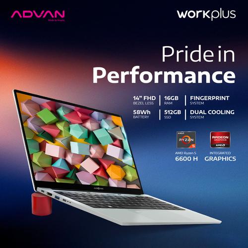 Promo ADVAN Workplus AMD Ryzen 6600H 14