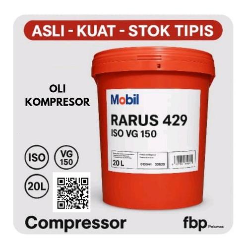 Promo Oli Kompresor MOBIL RARUS 429 ISO VG 150 – Heavy Duty, isi 20L ...