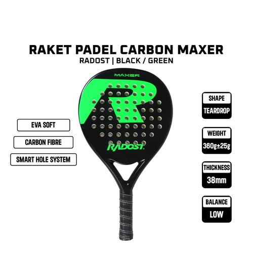 Material Raket Padel Promo Raket Padel CARBON Maxer Radost Black Green - Jakarta Barat ...