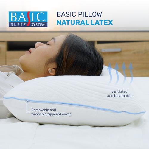 Promo Basic Pillow (Countour) 100% Natural Latex Lembut Putih Anti  Bakteri Bed di Basic Springbed Tokopedia