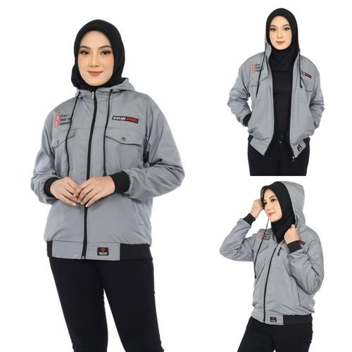Jaket Parasut Wanita RED FLAGS Terbaru Bolak Balik Anti Air Waterproof  Ukuran M-XXL Panjang, Parka Abu Muda Semi Parka, M di Red Flags  Tokopedia