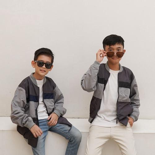 Promo Little Coop - Kei Jaket Anak Laki-Laki - Coklat - Navy, 14 - Kota ...