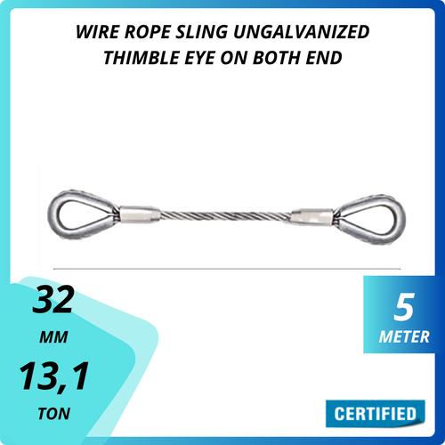 Swl Rope Jual WIRE ROPE SLING 32 MM UNGALVANIZED. SWL 13,1 T - PANJANG 5 M ...