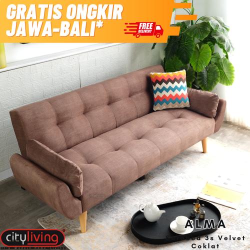 Promo City Living Alma Sofa Bed 3 Dudukan Dan Stool Free Ongkir Jawa