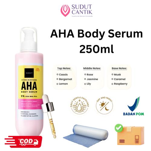 Promo Scarlett Whitening Intense Brightening AHA Body Serum 5% AHA BHA ...