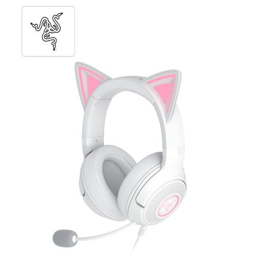 Promo Razer Kraken Kitty V2 White USB Wired RGB Kitty Ears